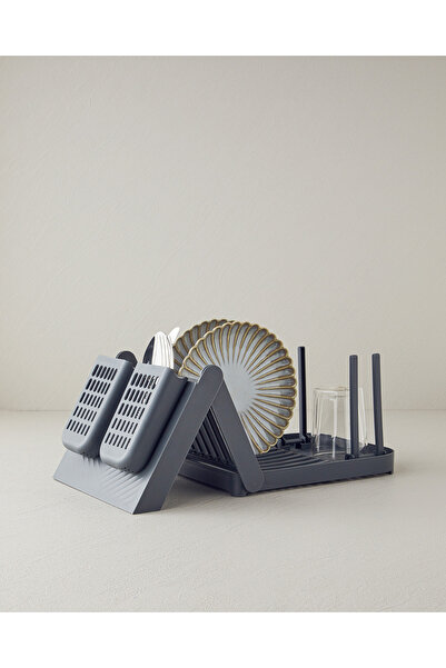 English Home 47 x 23 Portrait Plastik Bulaşıklık Antrasit Plastik Gri