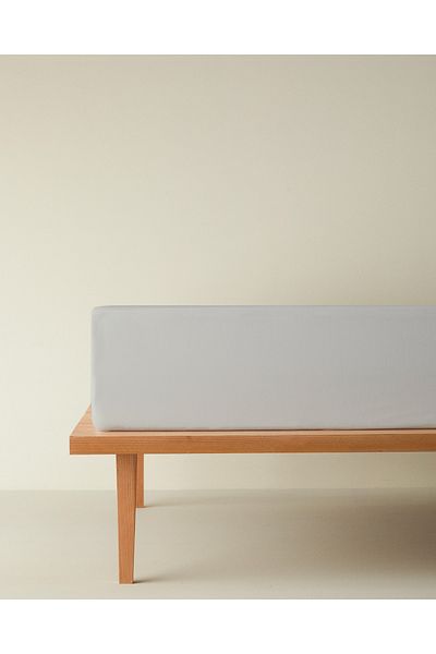 English Home Novella Premium Gray Soft Cotton Single Elastic Sheet