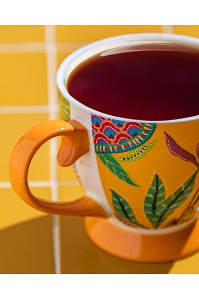 English Home Eotic Wild New Bone China Mug Yellow