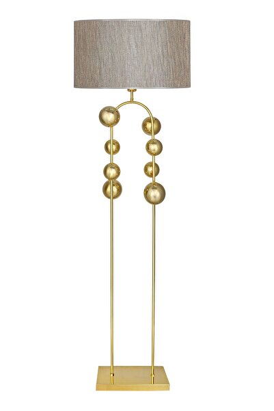 epifanio Cabil Gold Kaplama Metal Lambader - Gri Yaldızlı