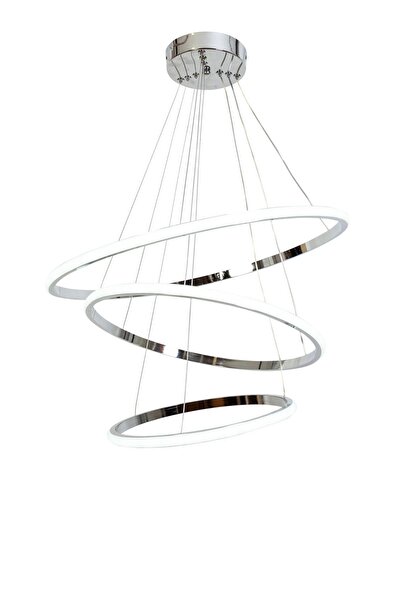 E2Light Daire 3Lü Gold Kaplama ( 3 Renk Modüllü ) Led Avize