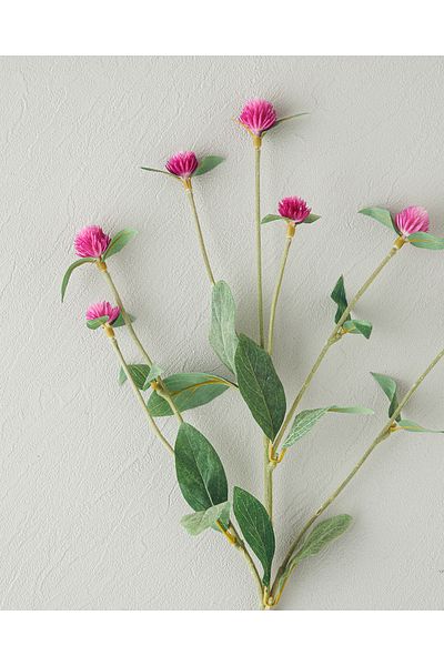 English Home Gomphrena Μονόκλαδο Τεχνητό Λουλούδι Σκούρο Ροζ