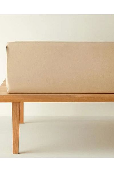 English Home Classy Twill Double Elastic Sheet Beige