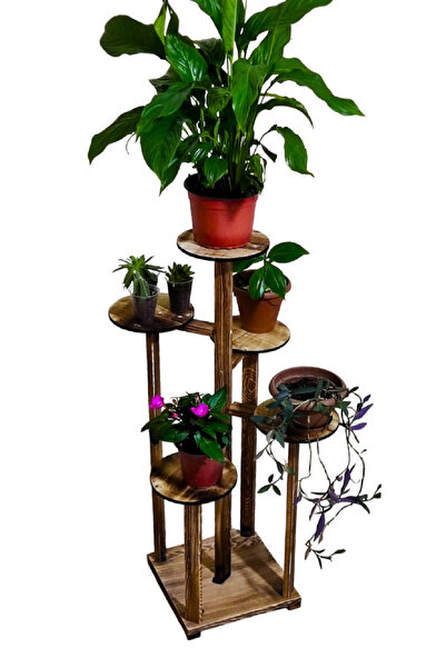 Wooden City Ahşap Saksılık Çiçeklik Çiçek Standı Saksı Standı Çiçek Rafı Saks...