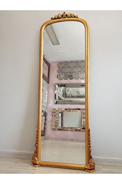 AYNA DENİZİ Matmazel Model Altın Renk Dekoratif Boy Aynası