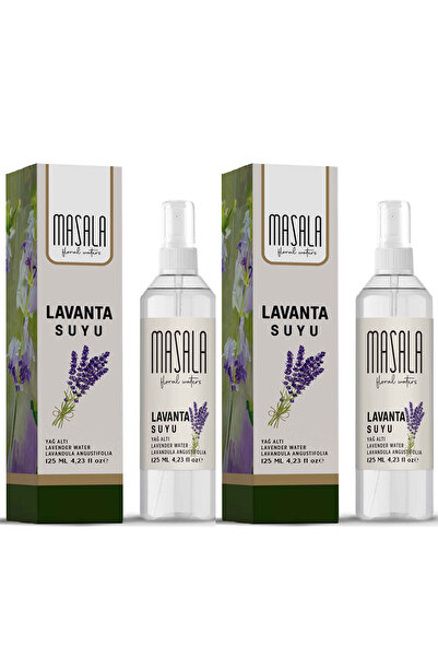 Masala 2 Adet Saf Lavanta Suyu 125 Ml  Tonik Lavender Floral Water Hydrosol Toni