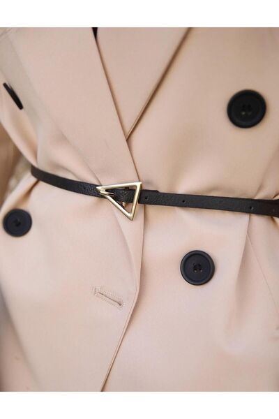 ZR Accessory Вінтажний жіночий ремінь з трикутною пряжкою для сорочок та суконь