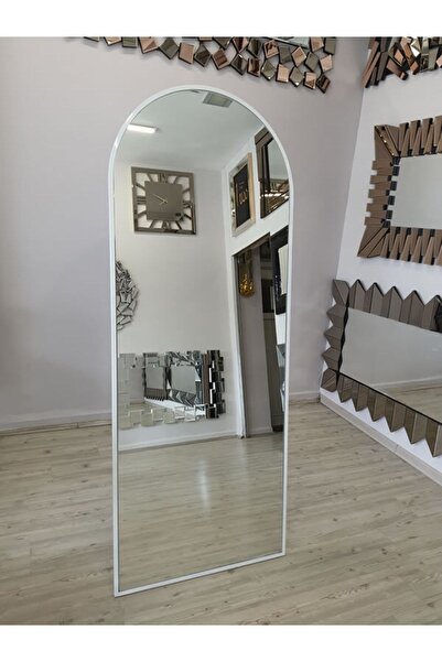 AYNA DENİZİ Matilda Luxury Model Beyaz Renk Metal Çerçeveli Dekoratif Ayaklı ...