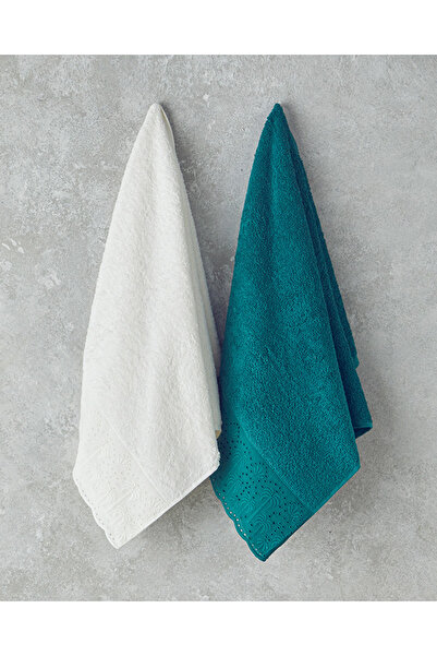 English Home Festoon Palm Бавовняний рушник для обличчя Зелений