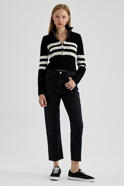 DeFacto Polo Neck Slim Fit Cardigan - A3275ax23wn