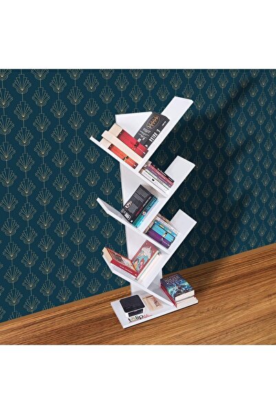 Tuliplife Tulip Life Çapraz Bölmeli Kitaplık 5 Raflı Çapraz Tasarım Y Bölmeli...