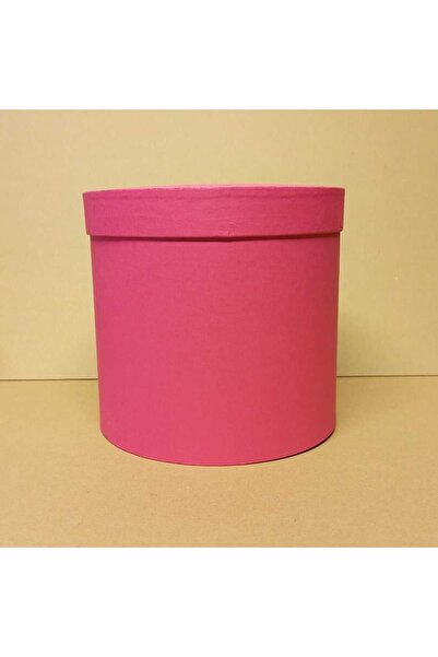 KERİBOX Fuşya Silindir Kutu Çap 21 Yükseklik 20 Cm