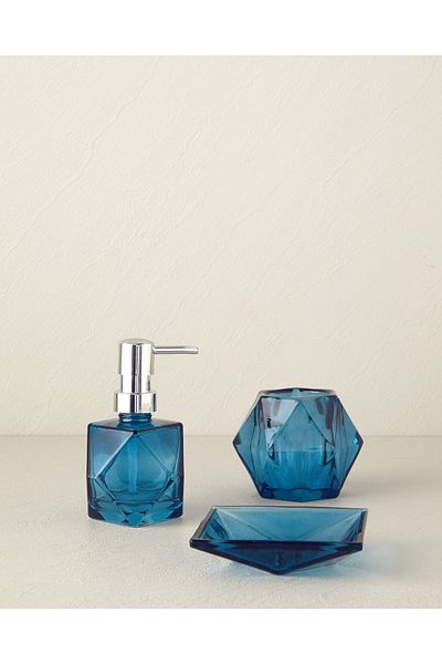 English Home Σετ μπάνιου Blue Hailey Glass
