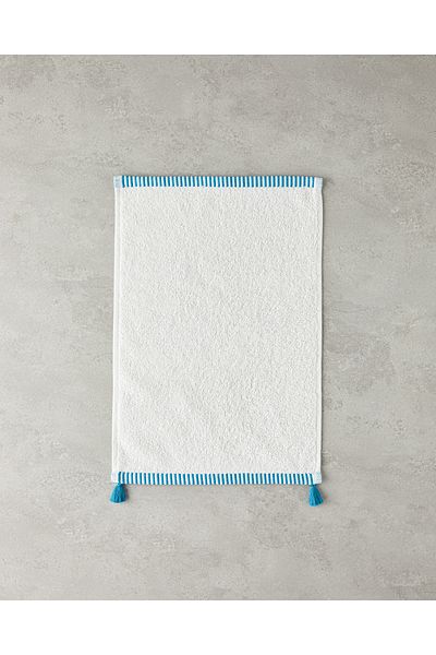 English Home Colorful Lines Cotton Hand Towel Ecru - Blue