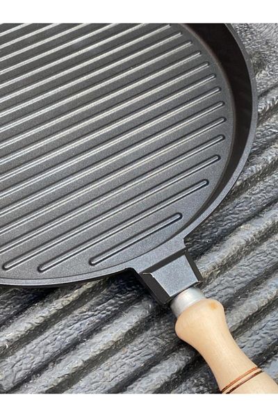 CANSUYU Cast Iron Grill Pan (31 CM DIAMETER)