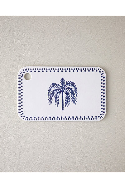 English Home Melamine Carnival Tree Cutting Board - 16x26 cm Blue-White
