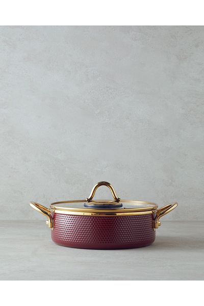 English Home Πλάγια κατσαρόλα Copenhagen Enamel Non-Stick 24 cm Claret Red