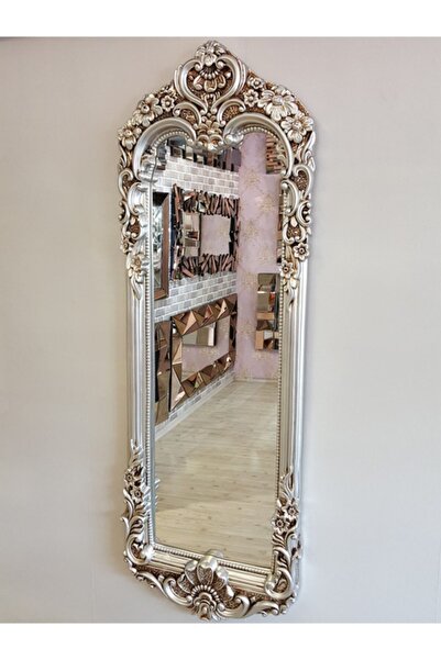 AYNA DENİZİ Klasik Model Gümüş Renk Dekoratif Boy Aynası