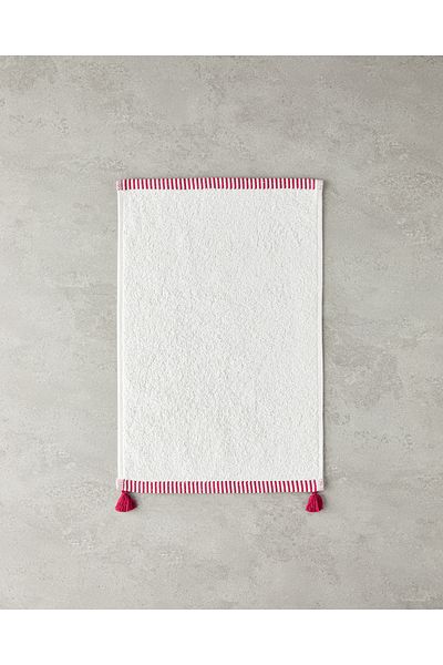 English Home Colorful Lines Cotton Hand Towel Ecru-Fuchsia