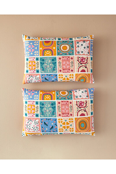 English Home Patchwork Harmony 2'li Yastık Kılıfı Pembe