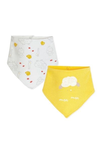 Biorganic Yellow Gray 2-Pack Scarf Moons Live