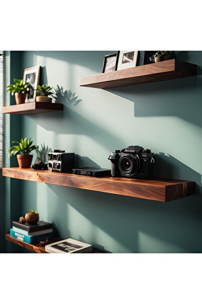 Yggdrasil Home Decor Dekoratif Ahşap 2'li Raf 40X20X4