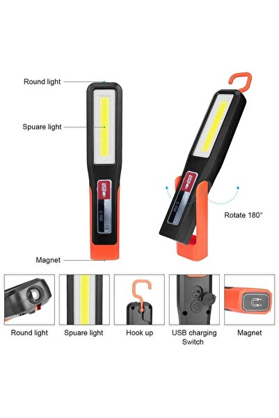 Gold Orion tamirci feneri kamp ışığı Çok Fonksiyonlu LED Manyetik Çalışma Işı...