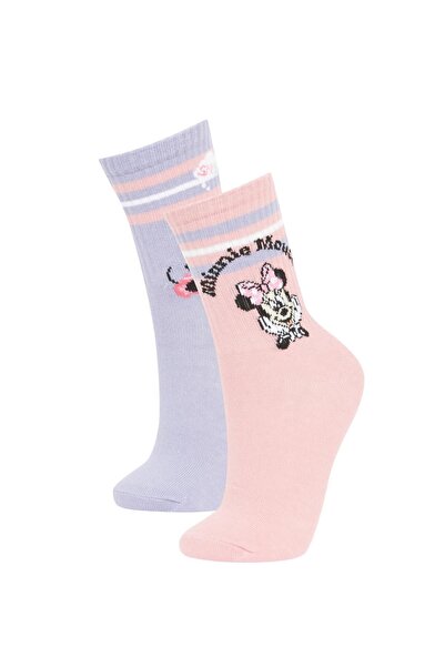 DeFacto Disney Mickey & Minnie set od Pamuk par dugih čarapa za devojčice - A...