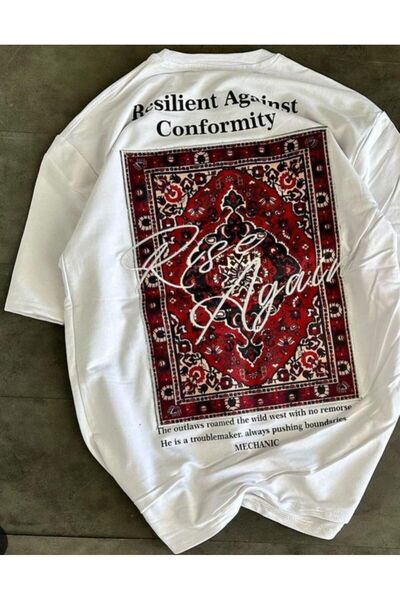 Massgai تيشيرت كبير الحجم مصنوع من القطن بنسبة 100% مع تصميم بنمط صيني جديد ل...