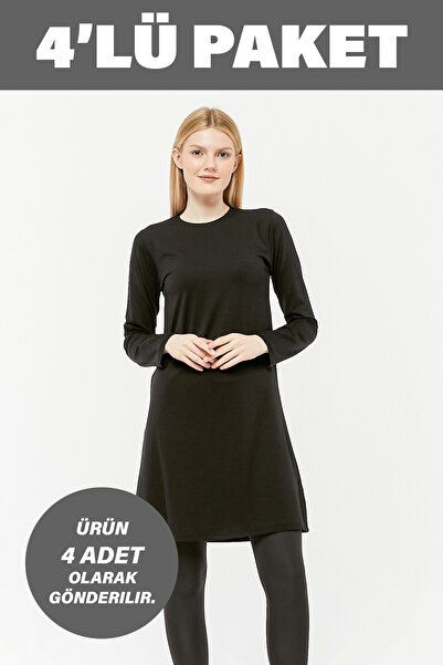 Pinkapple Örme Penye Kurtarıcı Uzun Kol Kadın Tesettür Tunik