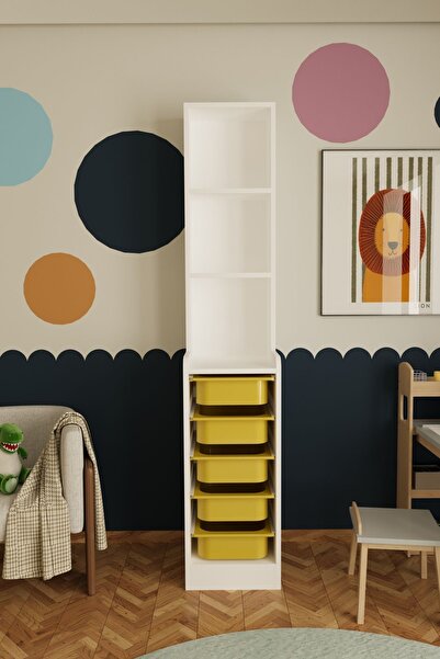 Remaks Lisano 5 Sepet Çok Amaçlı Oyuncak Dolabı Sarı