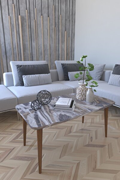 Remaks Roma Orta Sehpa Orta Masa - Gri mermer