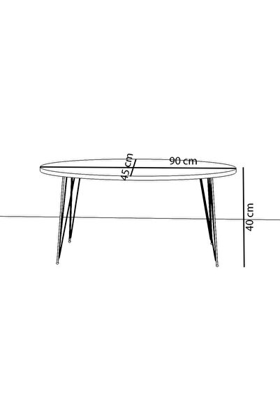 Remaks Elit Istanbul Orta Sehpa Orta Masa - Siyah Mermer