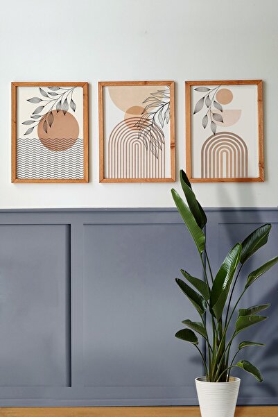 Tooall Σετ Τραπεζιού MDF 3 τεμαχίων με Ξύλινο Πλαίσιο, Ξύλινο Πλαίσιο