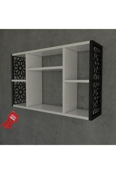 Remaks Terek Dekoratif Duvar Rafı Siyah