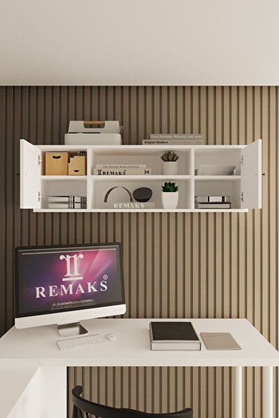 Remaks Nora Çok Amaçlı Ofis Evrak Üst dolabı Beyaz Üst Modül