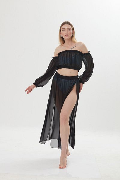 Vemod Black Pareo and Long Sleeve Set