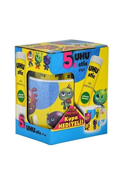 Uhu Stick Yapıştırıcı 5 X 21 G - Kupa Bardak Hediyeli