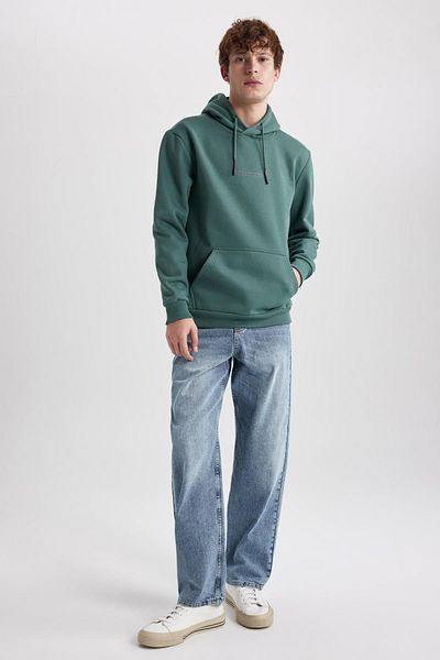 DeFacto Hooded Regular Fit Printed Sweatshirt - Kangaroo Pocket A4783Ax23Au