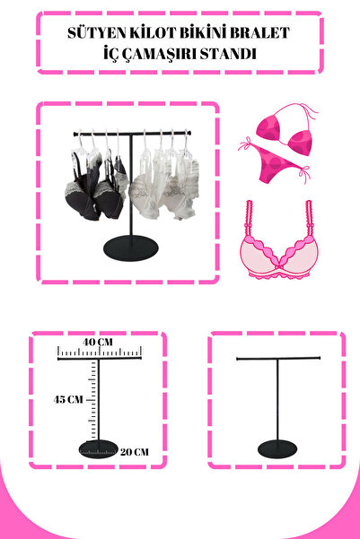 Manken İstanbul Sütyen Külot Bikini Bralet İç Çamaşırı Standı İç Çamaşırı Askısı
