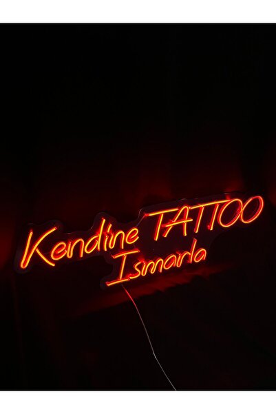 vinyuup Kendine Tattoo Ismarla - Dekoratif Duvar Aydınlatması Neon Led Yazı D...