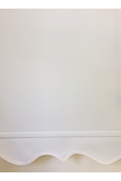 yağmur zebra Krem Rengi Düz Stor Perde