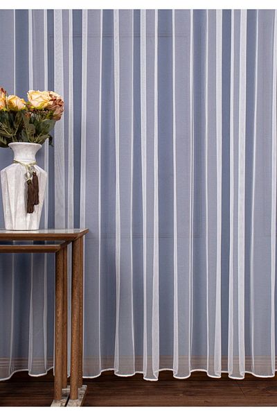 yağmur zebra GRAY STRAIGHT MODERN TULAR CURTAIN, NORMAL PILED (1/2,5 PILED), SKIRT LEADED, MINIMALIST DESIGN