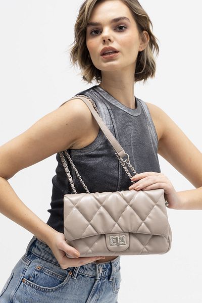 LuviShoes BYN1112 Model Bej Inchis Geantă de damă 