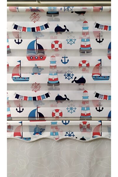 yağmur zebra Deniz Feneri, Gemi Desenli Zebra Stor Perde