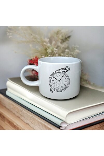 D&Y GAUDERY كوب بورسلين عصري وأنيق - تصميم على مدار الساعة، للاستمتاع بالشاي ...