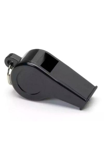 Marla Black Whistle Plastic Whistle for Earthquake Warning - 1 Piece