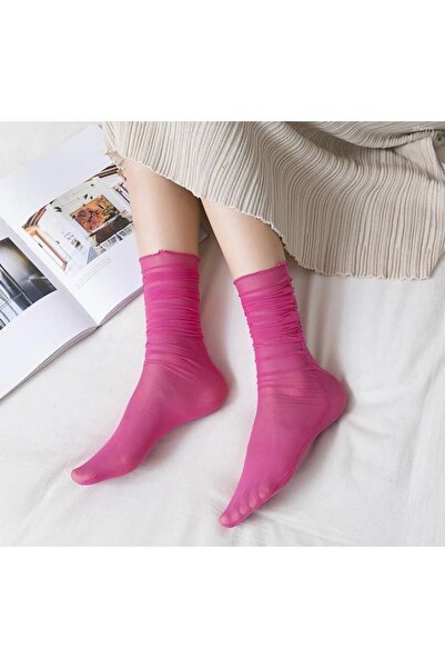 quella atelier Kısa Tül Çorap Renkli Tül Çorap