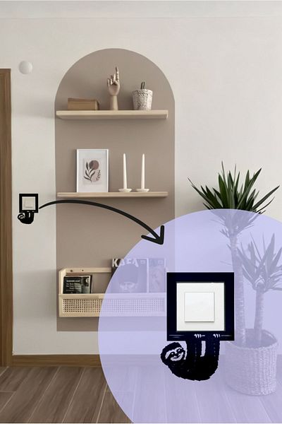 Capellawoodworks كسول الحيوان - إطار مفتاح زخرفة المقبس الخشبي