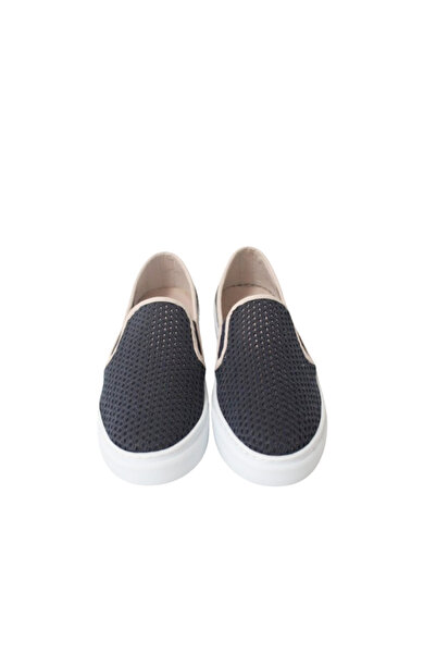 REKOR Kadın Lacivert Yazlık Keten Sneaker %100 Pamuk